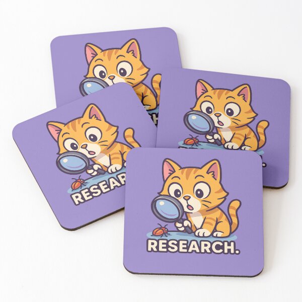 Item preview, Curious Cat Research Scientist Sticker designed and sold by Yuliya Brush.