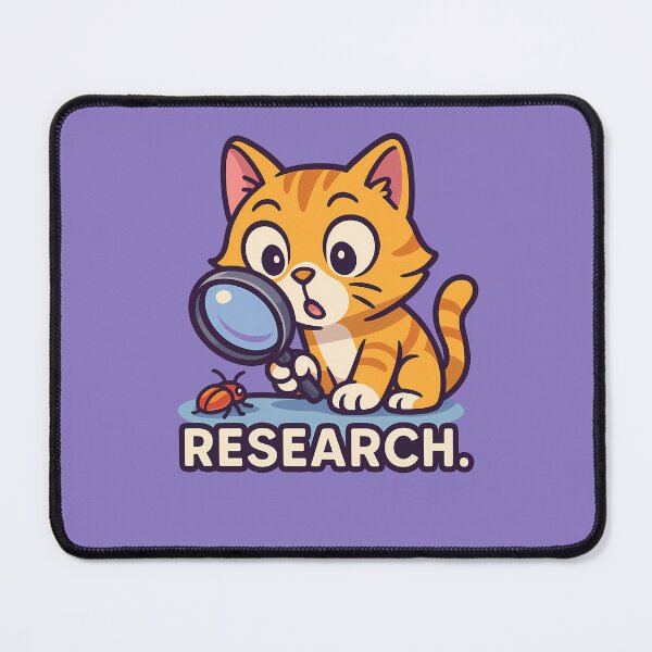 Item preview, Curious Cat Research Scientist Sticker designed and sold by Yuliya Brush.