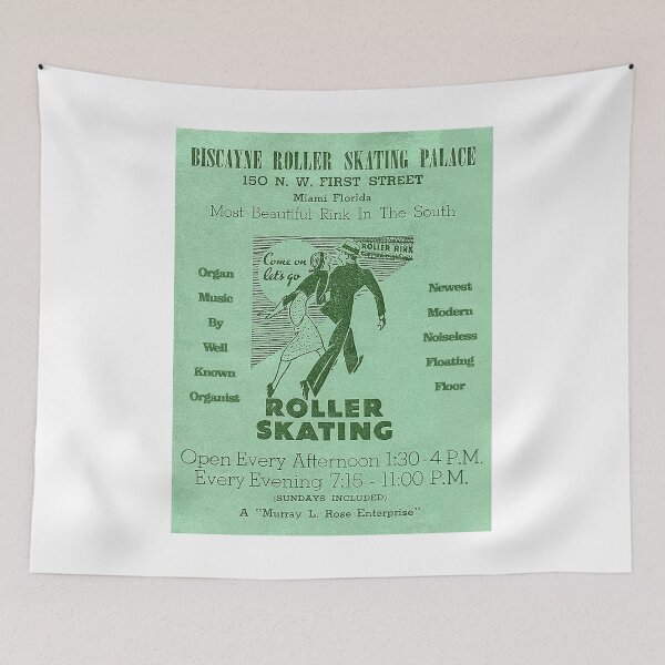 Item preview, Biscayne Roller Skating Palace Miami Florida Roller Skating Rink Sticker Decal Label Design 2 designed and sold by tislord.