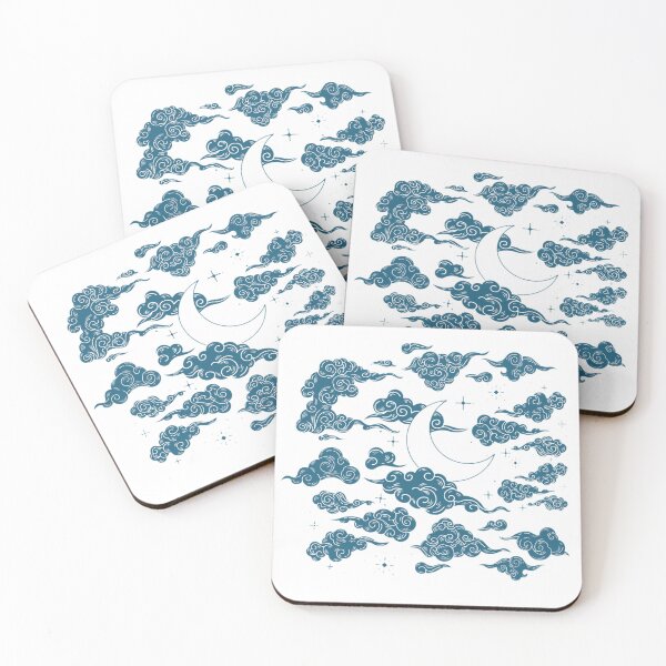 Item preview, Night sky - moon and clouds designed and sold by PixiePaletteP.