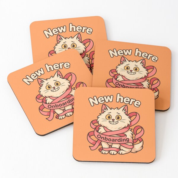 Item preview, Funny Onboarding Cat New Job Sticker designed and sold by Yuliya Brush.