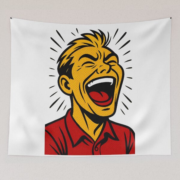 Item preview, Hysterical Laughing Reaction Face designed and sold by Uglyandcute.