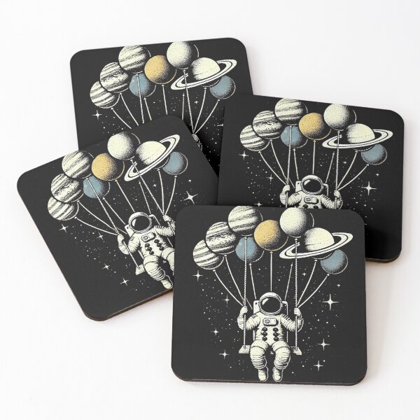 Item preview, Astronaut With Planet Balloons Cosmic Celebration designed and sold by Jcat7.