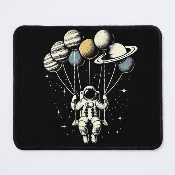 Item preview, Astronaut With Planet Balloons Cosmic Celebration designed and sold by Jcat7.