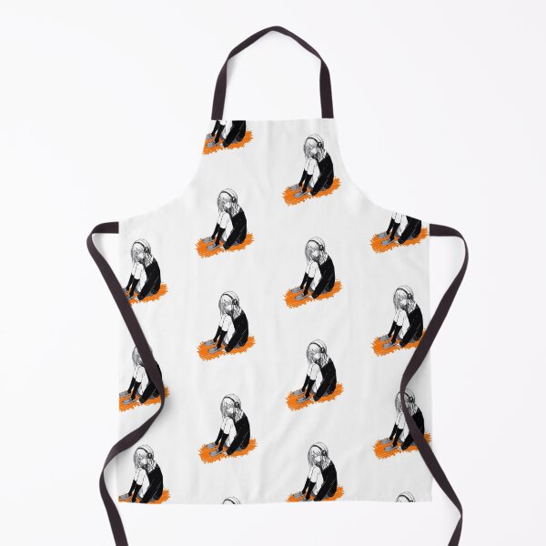 Item preview, Melancholic Anime Girl Listening to Music Black and Orange Design designed and sold by Colorful-Garden.