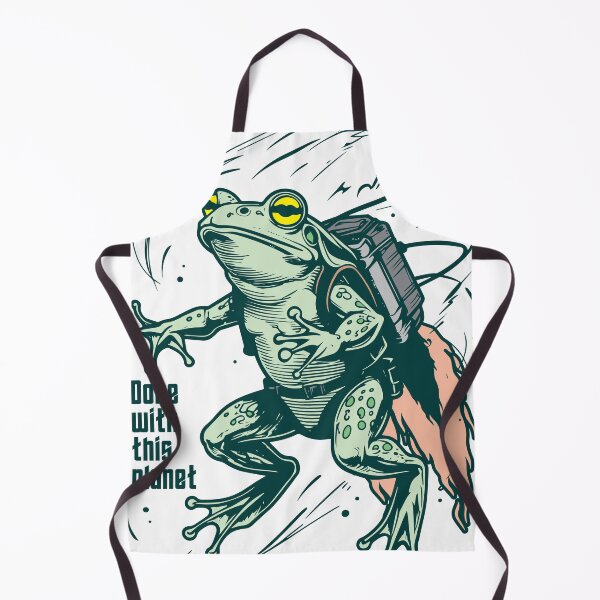 Item preview, Done With This Planet – Jetpack Frog Escape designed and sold by The Rabbit Cave.
