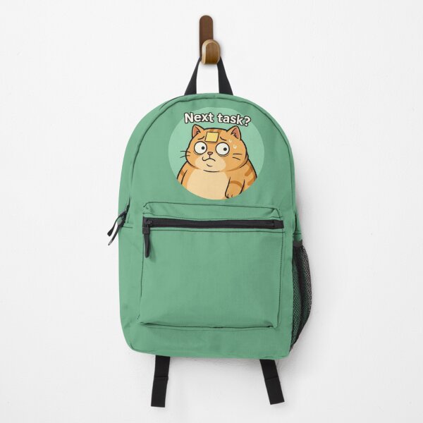Item preview, Overloaded Cat Funny Next Task Sticker designed and sold by Yuliya Brush.
