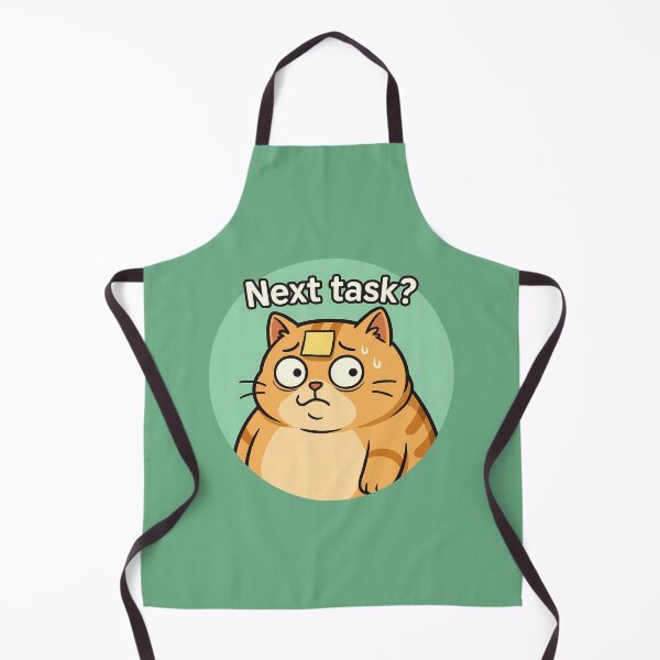 Item preview, Overloaded Cat Funny Next Task Sticker designed and sold by Yuliya Brush.