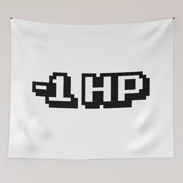 Item preview, -1 HP, Gaming Memes in Pixel Typography designed and sold by Memes N Lore .