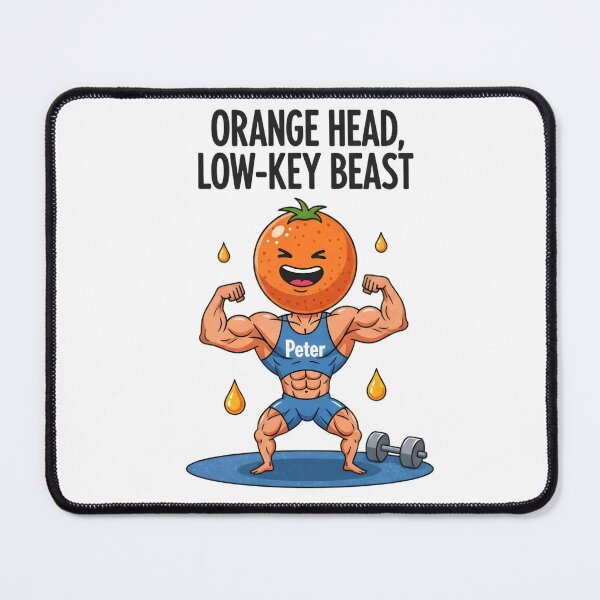 Item preview,  Orange Head Low Key Beast Funny Gym Workout Motivation Fitness Meme Shirt designed and sold by AnnDesignStudio.