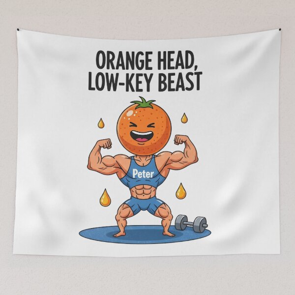 Item preview,  Orange Head Low Key Beast Funny Gym Workout Motivation Fitness Meme Shirt designed and sold by AnnDesignStudio.