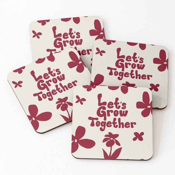 Item preview, maroon lets grow together - retro groovy floral print  designed and sold by jessicaleah15.