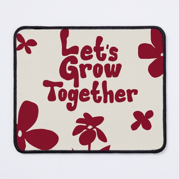 Item preview, maroon lets grow together - retro groovy floral print designed and sold by jessicaleah15.