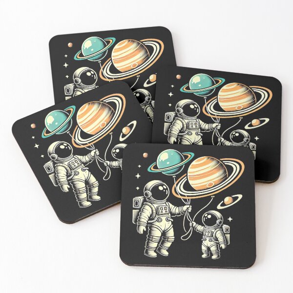 Item preview, Astronaut With Planet Balloons Cosmic Celebration designed and sold by Jcat7.