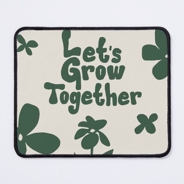 Item preview, green lets grow together - retro groovy floral print designed and sold by jessicaleah15.
