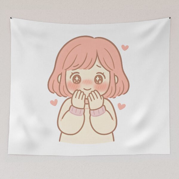 Item preview, Blushing Shy Reaction Face designed and sold by Uglyandcute.