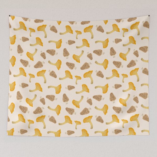 Item preview, Pale mushroom pattern  designed and sold by Of Ink and Earth.