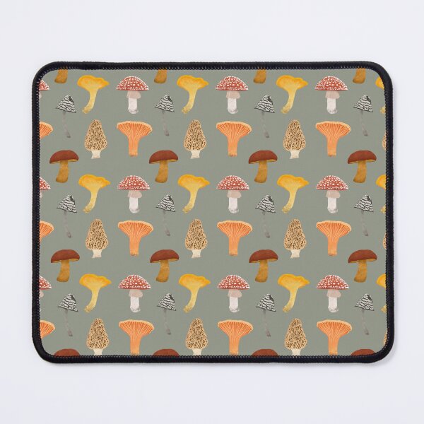 Item preview, Green mushroom pattern  designed and sold by Of Ink and Earth.