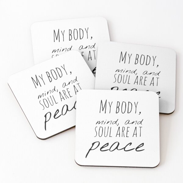 Item preview, My Body, Mind, and Soul Are at Peace – Affirmation – Calming Typography Design designed and sold by Camila  Ardila.