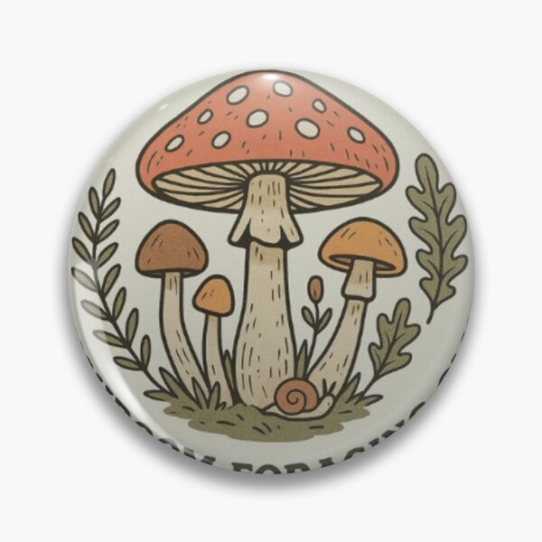 Item preview,  Official Member Mushroom Foraging Club Badge — Cottagecore Nature Sticker designed and sold by teddy--.