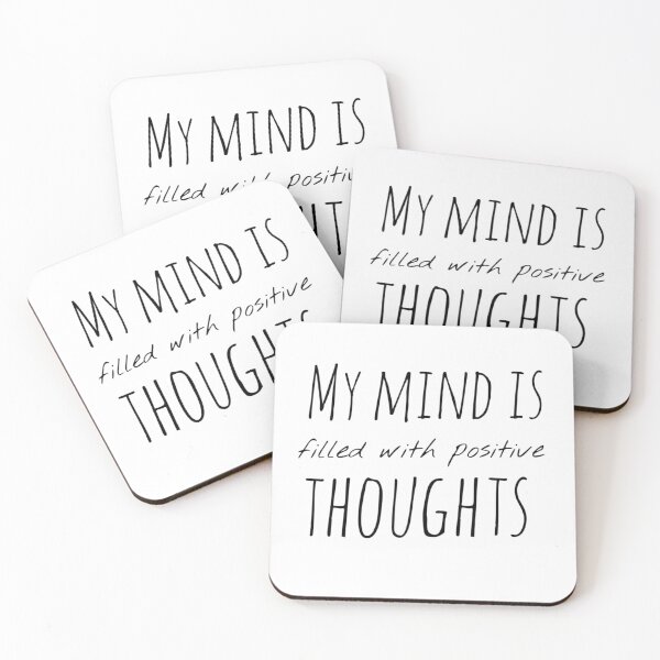 Item preview, My Mind Is Filled with Positive Thoughts – Affirmation – Uplifting Typography Design designed and sold by Camila  Ardila.
