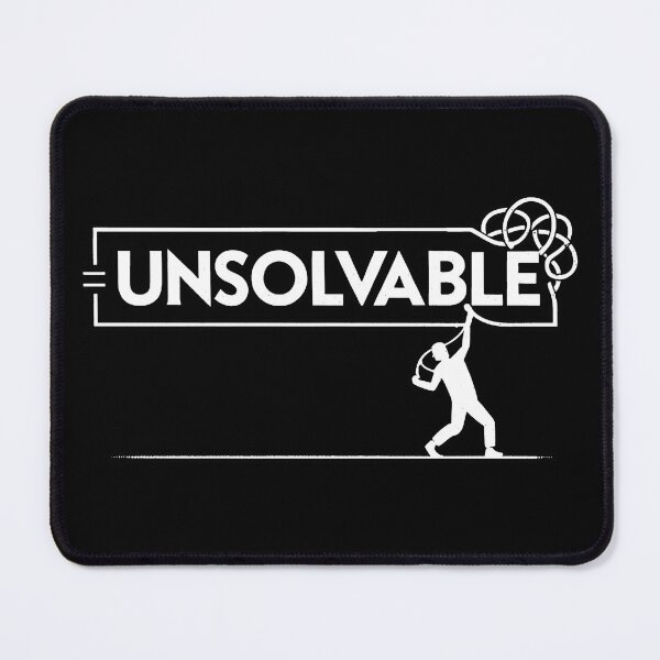 Item preview, UNSOLVABLE – Minimalist Math Chaos & Brain Fog Art designed and sold by the science zoo.