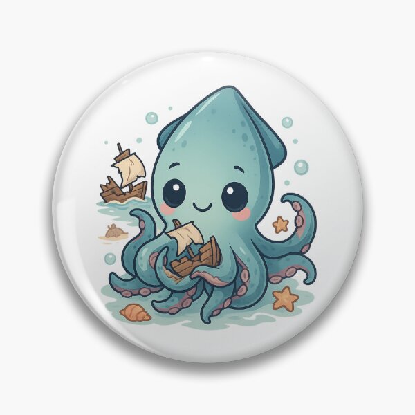 Item preview, Kraken Kawaii – Adorable Sea Monster designed and sold by MythicWild.