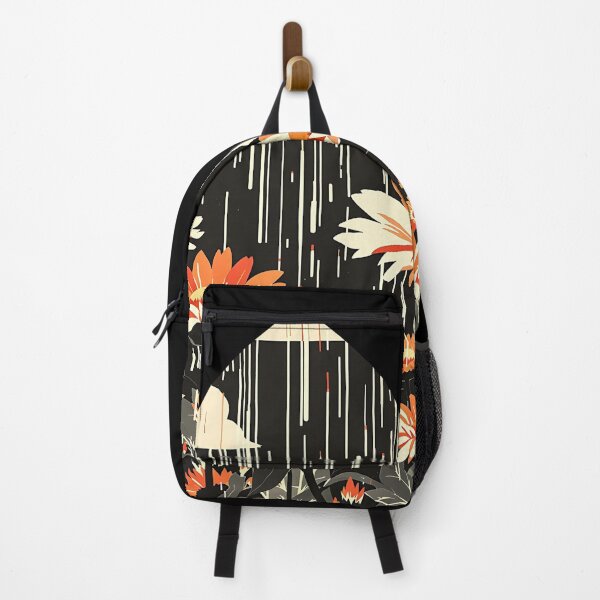 Item preview, Floral Rain Drop Scene – Retro Sunset Bloom Pattern designed and sold by NSB-Design.