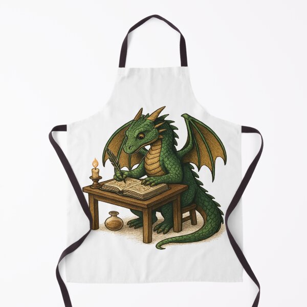 Item preview, Dragon writing a book designed and sold by YourFavBuddy.