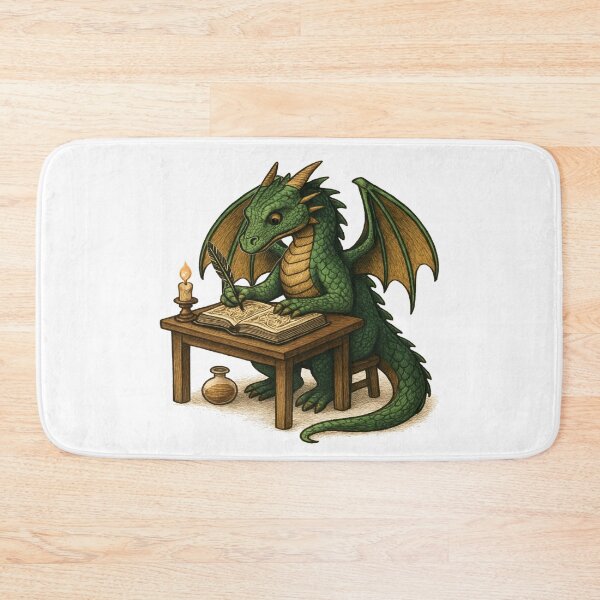 Item preview, Dragon writing a book designed and sold by YourFavBuddy.