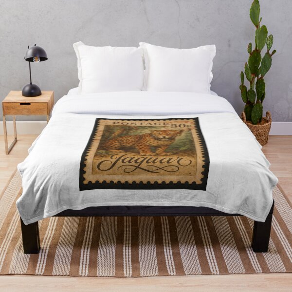 Item preview, Jaguar Stamp Relic – Retro Wilderness Majesty designed and sold by ForeverPrintsOK.