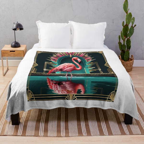 Item preview, Glamorous Flamingo Art Deco Design designed and sold by Max Store.