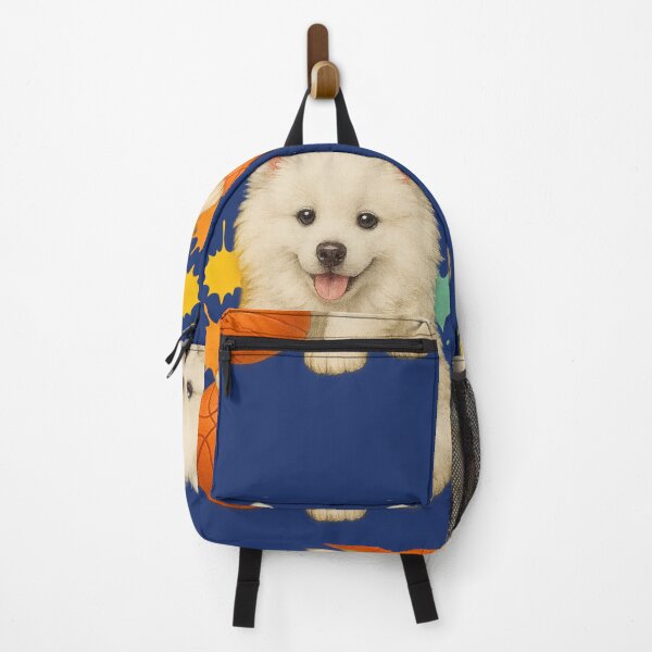 Item preview, Cute Samoyed with a basketball designed and sold by Idelab-11.
