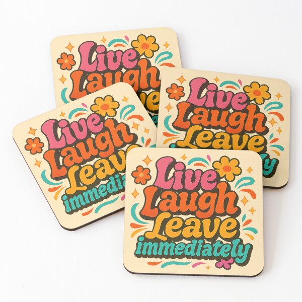 Item preview, Live, Laugh, Leave immediately inspirational introvert quote designed and sold by funkyfrogz.