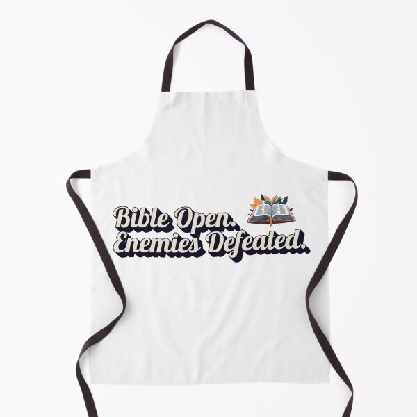 Item preview, Bible Open Enemies Defeated | Christian Faith Warrior Quote designed and sold by The Sticker Cove.