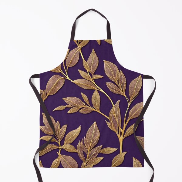 Item preview, Golden Leaf Pattern on Deep Purple Textured Background designed and sold by semenol.