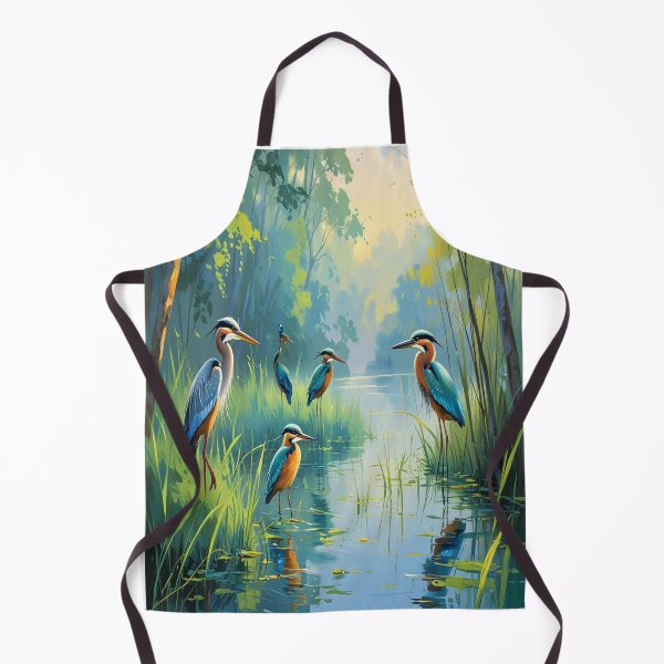 Item preview, Mañana serena junto al lago con aves exóticas designed and sold by Max Store.