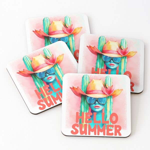 Item preview, Hello Summer Cowgirl – Fun Retro Watercolor Design for Summer Vibes designed and sold by LizaRancel.