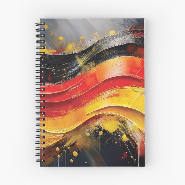 Item preview, Germany flag,  German flag, Germany flag thick textured oil painting artwork, red, black and yellow,  German patriot flag  designed and sold by navitalidesign.