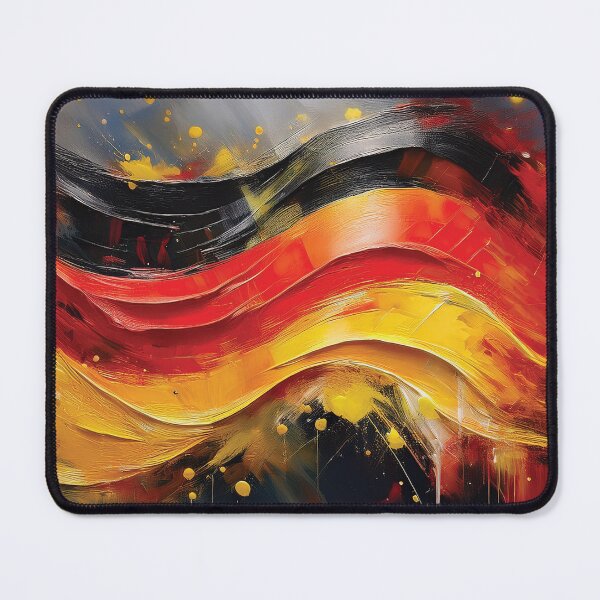 Item preview, Germany flag,  German flag, Germany flag thick textured oil painting artwork, red, black and yellow,  German patriot flag  designed and sold by navitalidesign.