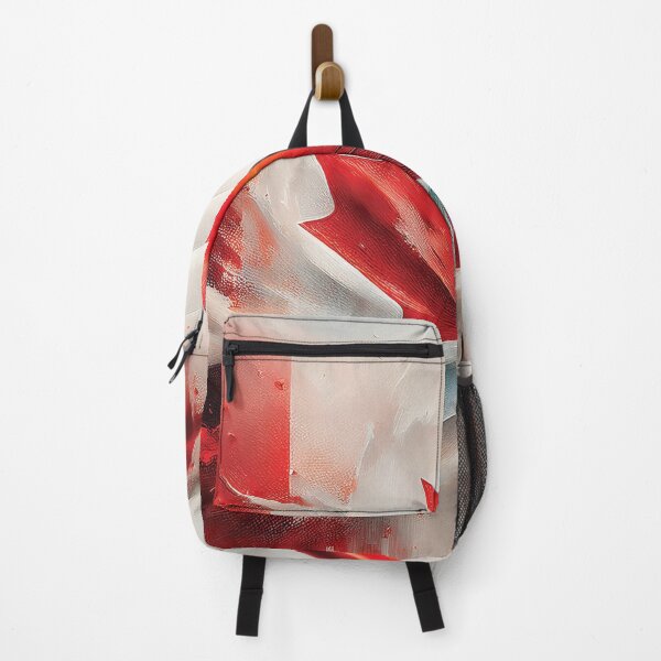 Item preview, Canada,  Canadian flag,  Canada flag thick textured oil painting artwork,  red and white maple leaf design  designed and sold by navitalidesign.