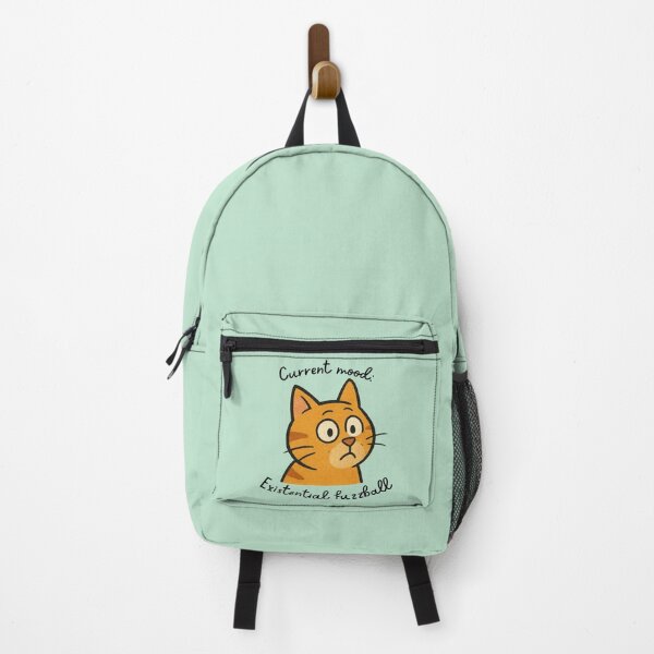 Item preview, Anxious Cartoon Cat – Relatable Funny Sticker & Illustration designed and sold by MoonGirlDes000.