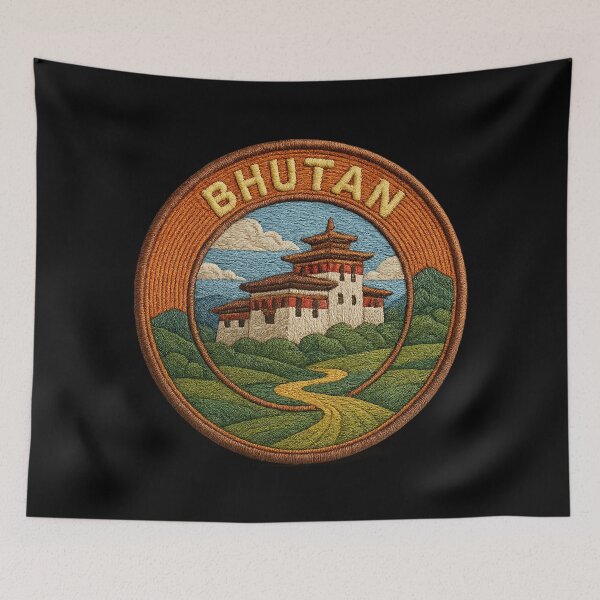 Item preview, Bhutan – Dzong & Mountain Path designed and sold by Girih.