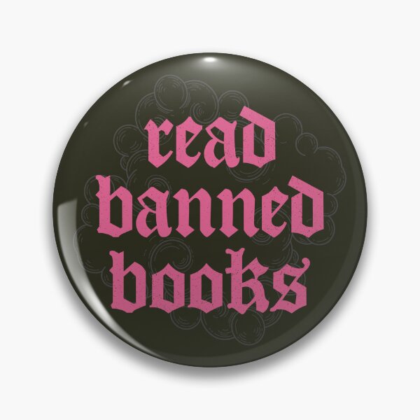 Item preview, Read Banned Books - Hot Pink Blackletter Medieval Swirl Design designed and sold by CranberrySodaCo.