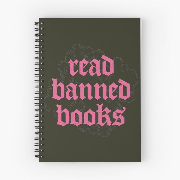 Item preview, Read Banned Books - Hot Pink Blackletter Medieval Swirl Design designed and sold by CranberrySodaCo.