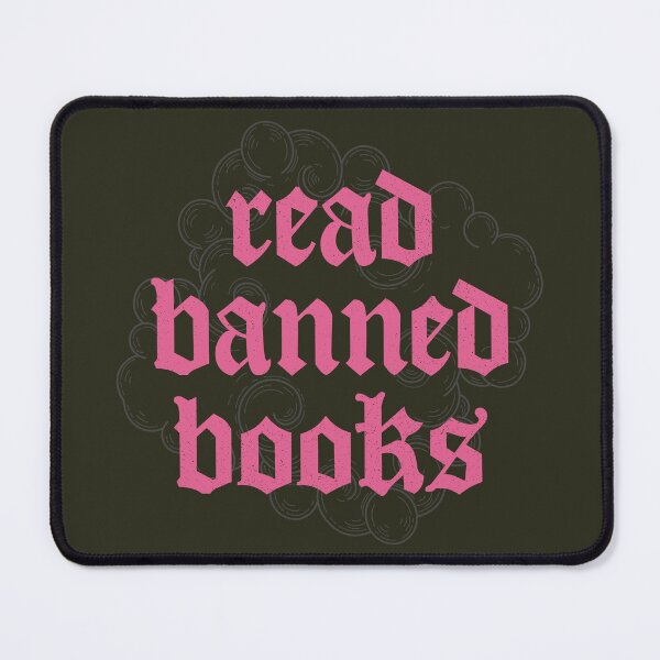 Item preview, Read Banned Books - Hot Pink Blackletter Medieval Swirl Design designed and sold by CranberrySodaCo.