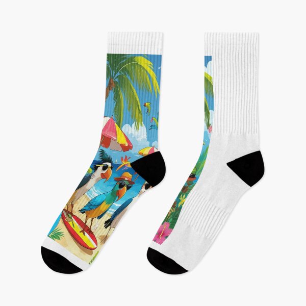 Item preview, Tropical Paradise Beach Party with Exotic Birds designed and sold by Max Store.