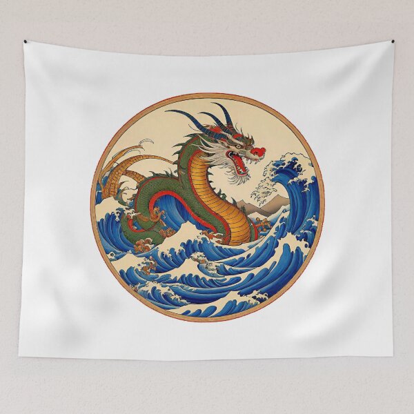 Item preview, Chinese Dragon Rising from a Stormy Sea! designed and sold by Giulivo Store Graphic.