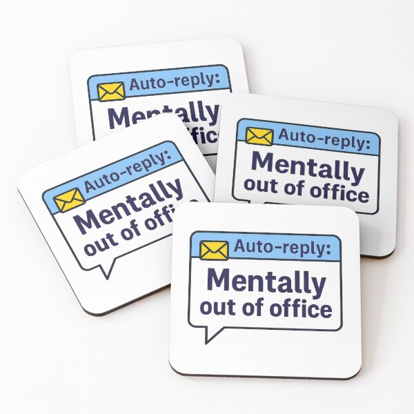 Item preview, Auto-Reply: Mentally Out of Office, Funny Digital Burnout Design designed and sold by FashCode.