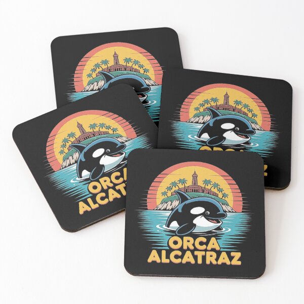 Item preview, Orca Alcatraz – Fun Whale Sunset Island Art designed and sold by love3617.